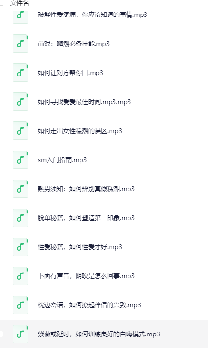 吴么西两性教程：第一次爱爱教程[MP3]-影音屋
