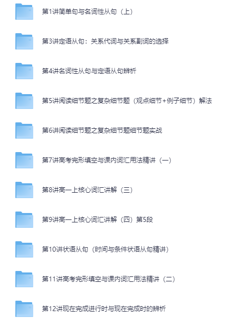 60课时学完高中英语 高中英语快速提分必学课程[MP4][9.6G]-影音屋