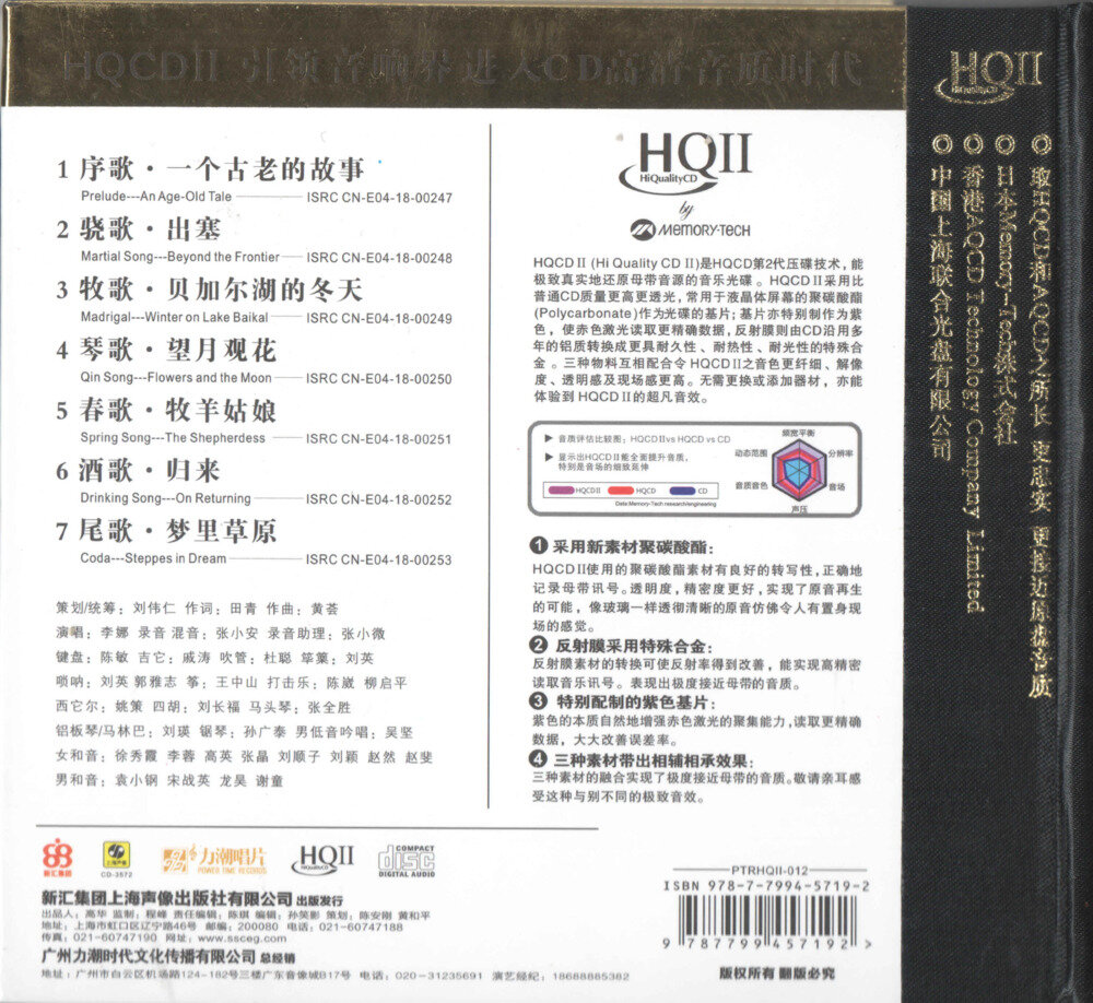 图片[2]-李娜 – 苏武牧羊 二十周年纪念版 HQCDII 2018[WAV+CUE][542M]-影音屋