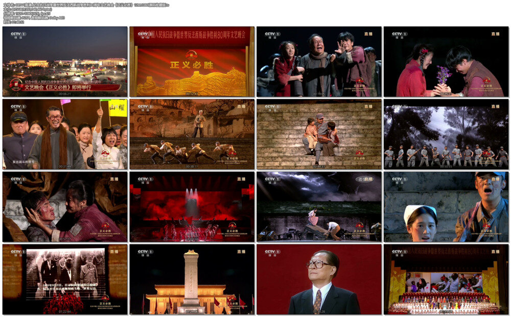图片[2]-[百度/夸克][CCTV1 纪念中国人民抗日战争暨世界反法西斯战争胜利80周年文艺晚会 电视源码 20250903][1080I/TS][8.75G]-影音屋
