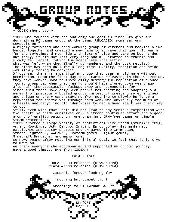 知名游戏破解团队 Codex 宣布金盆洗手-影音屋